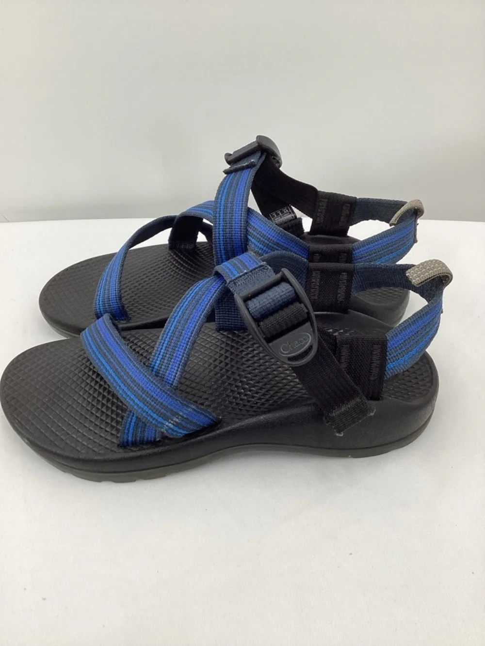 Chaco Black Outdoor Sandal with Blue Accent Strap
